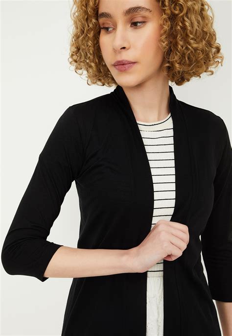 Buy Women Solid Open Front Shrug Online At Just Rs