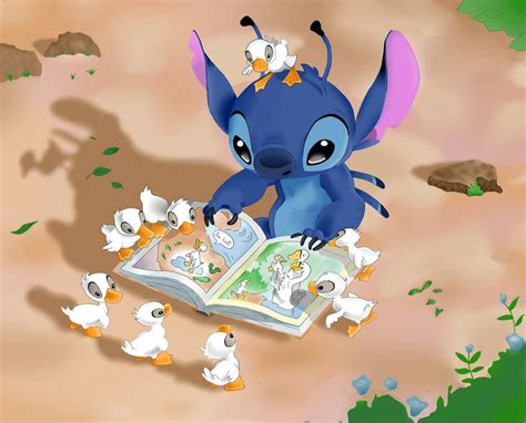 Stitch And The Baby Ducks Lilo And Stitch Disney Characters