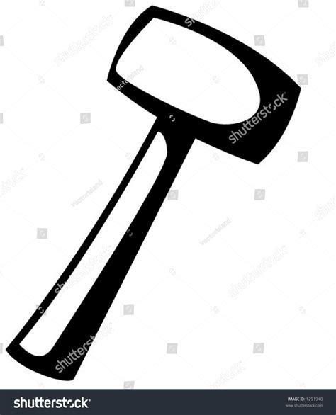 Rubber Mallet Stock Vector Illustration 1291948 Shutterstock