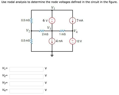 Solved Use Nodal Analysis To Determine The Node Voltages Chegg