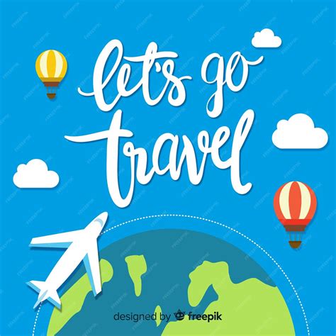 Free Vector | Let's go travel