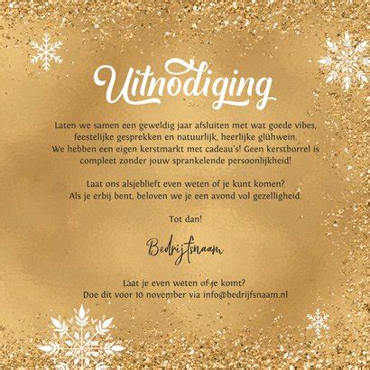 Uitnodiging Zakelijke Kerstborrel Champagne Kaartje Go