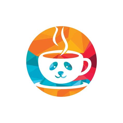 Panda kaffee vektor logo design vorlage café oder restaurant logo