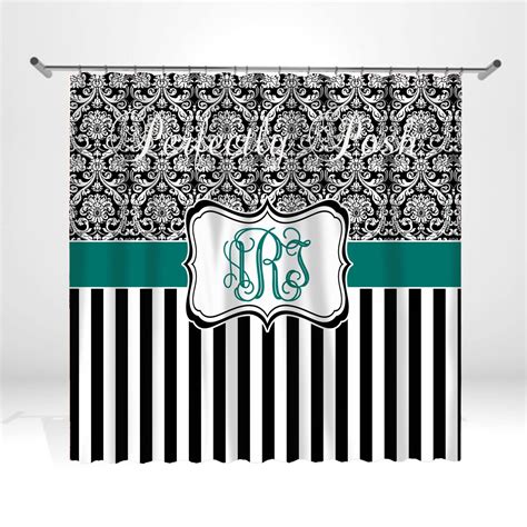 Personalized Custom Shower Curtain Monogram With Name Or