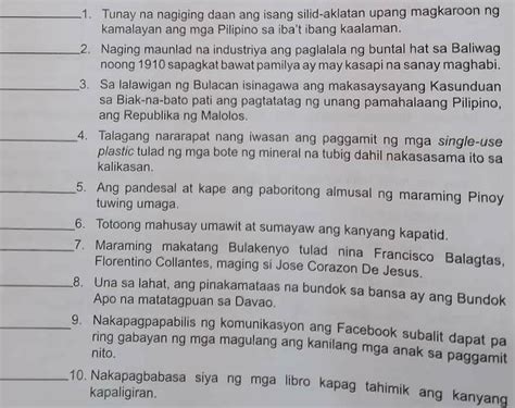 ALIN SA DALAWA Basahin At Unawain Ang Mga Pangungusap Na Nasa Ibaba