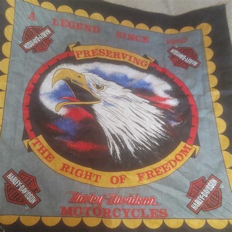 Vintage Harley Davidson Eagle Bandana Gem