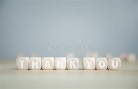 Wooden Block Showing A Message The Word Thank You Letter Writing