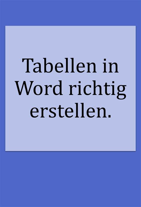 Eine Word Tabelle Erstellen Und Formatieren Artofit