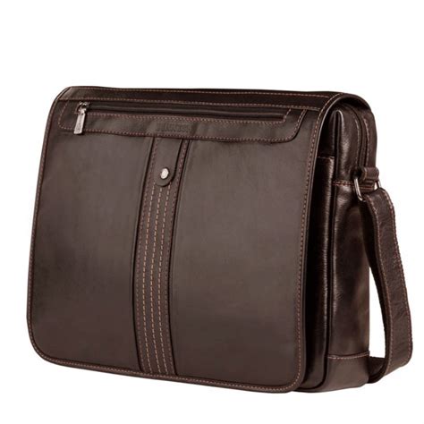 Bolsa Carteiro Masculina Para Notebook Em Couro Bennesh 50006 No Shoptime