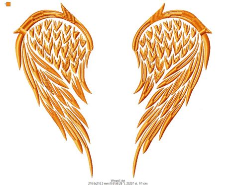 Angel Wings Machine Embroidery Design Embroidery Designs Etsy