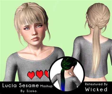 Newsea`s Lucia And Sesame Hairstyle Retextured The Sims 3 Catalog