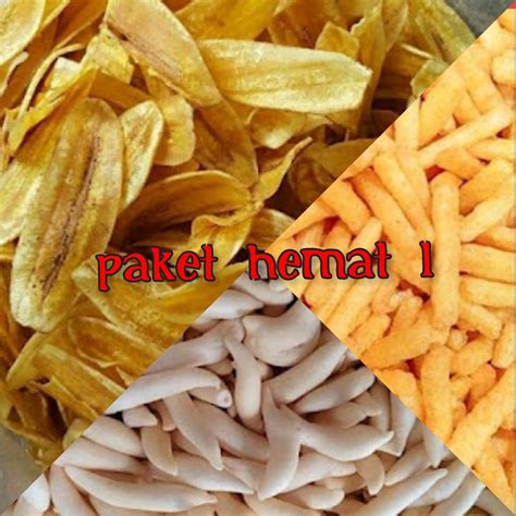 Jual Store Snack Paket Hemat Kripik Pisang Asin Cendol Keju Stik