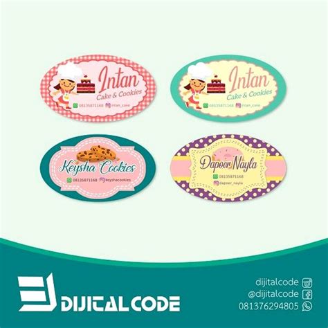 Jual Stiker Label Untuk Kemasan Kue Toples Bungkus Kue Di Lapak