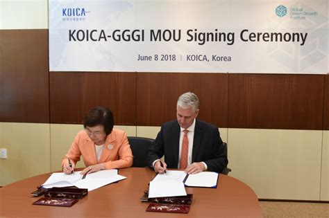 GGGI Signs An MoU With KOICA To Accelerate Green Growth Options For