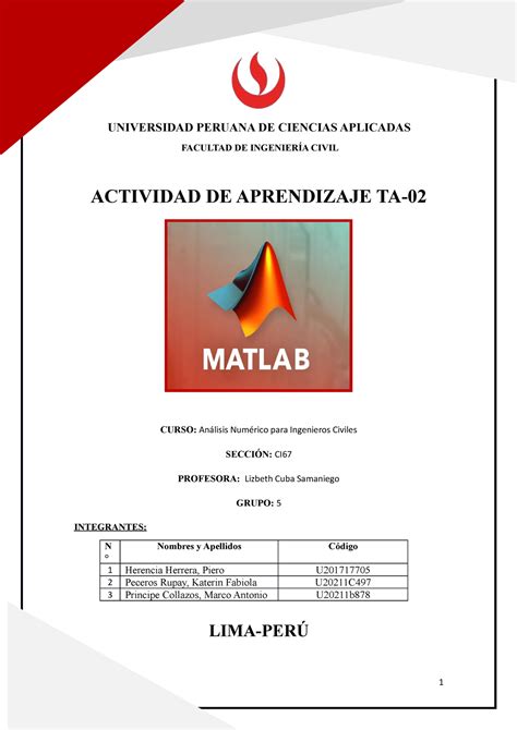 TA02 Grupo 05 TA2 DE ANALISIS NUMERICOS UNIVERSIDAD PERUANA DE