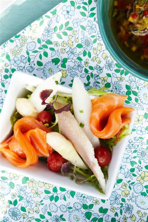 Recept Salade Met Asperges Gerookte Zalm En Paling Njam