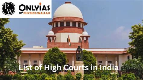 List Of High Courts In India 2023 - PWOnlyIAS