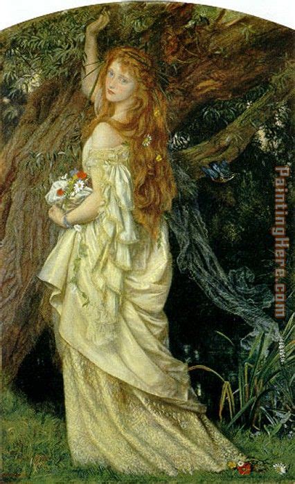 Arthur Hughes Ophelia painting anysize 50% off - Ophelia painting for sale