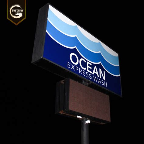 Outdoor Illuminated LED Light Box Business Sign Light Box And Crystal