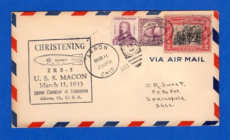 Uss Macon Zrs 5 Christening Akron Ohio March 11 1933 Ebay