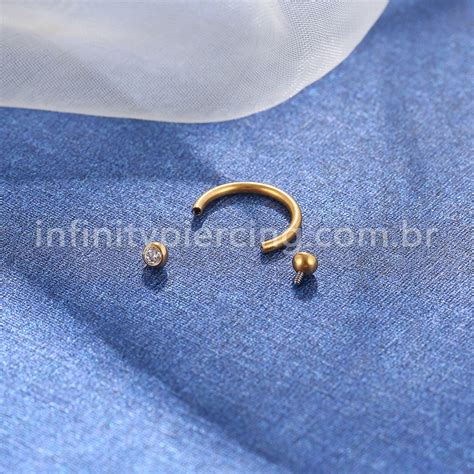 Piercing Ferradura A O Cir Rgico Zirc Nia Cravada Infinity Piercing