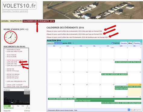 LISTE DES ÉVÉNEMENTS DÉSORMAIS TÉLÉCHARGEABLES VOLETS10 fr