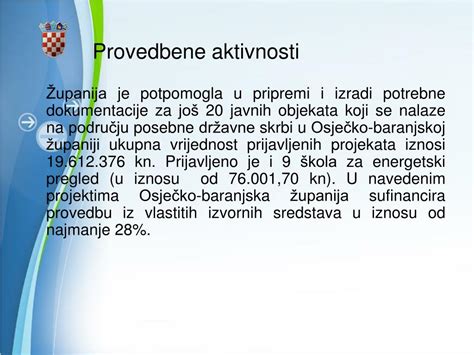 Ppt Provedba Mjera Energetske U Inkovitosti U Osje Ko Baranjskoj