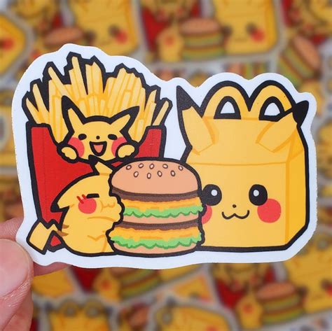 Happy Meal Pikachu Sticker Pack 4 Designs Die-cut Vinyl - Etsy