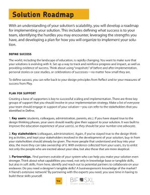 Fillable Online Solution Roadmap Fax Email Print Pdffiller