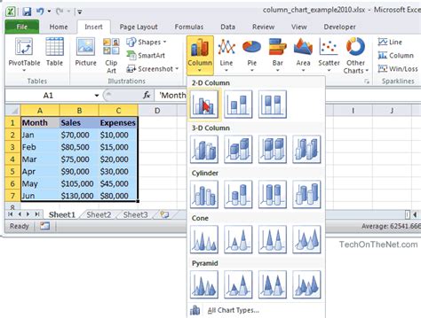 How To Create A 2d Column Chart In Excel Create A 2d Column Chart In Images