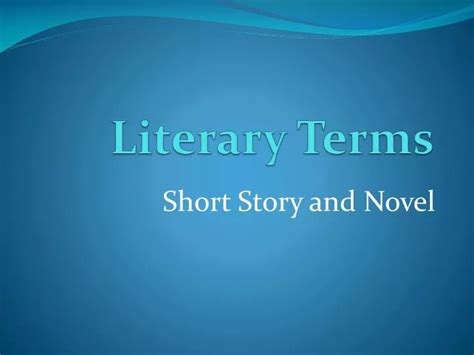 Ppt Literary Terms Powerpoint Presentation Free Download Id1431104