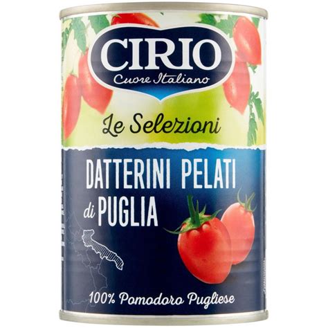 Cirio Datterini Pelati Di Puglia 100 Pomodoro Pugliese 400 G Lattina