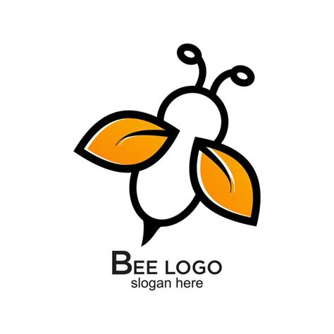 Design De Logotipo De Abelha Conceito Simples Premium Vector Vetor