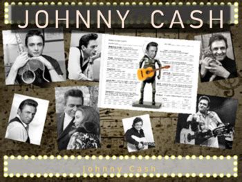 Johnny Cash 25 Slides With Text Hyperlinks Primary Sources Handouts