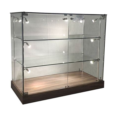 Free Standing Tempered Glass Display Case X X