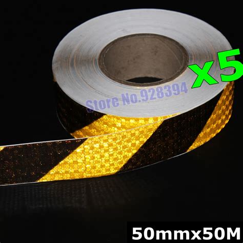 Roll Mmx M Safety Black Yellow Stripe Reflective Adhesive Tape