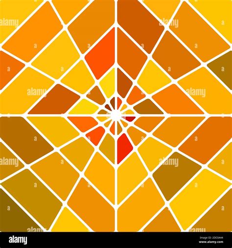 Abstract Stained Glass Mosaic Background Orange Rhombus Stock Photo