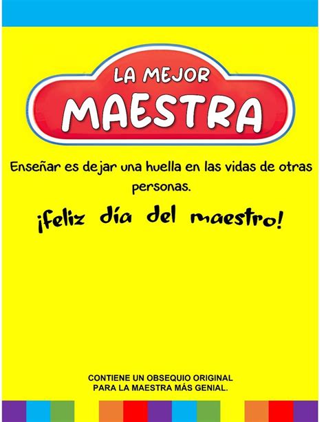 Tarjeta Para Balsamo D A Del Maestro Regalo D A De Los Maestros