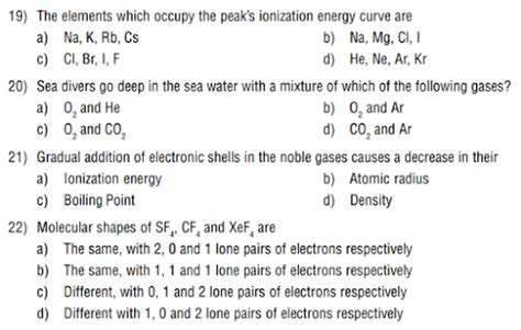 MCQs 1 P Block Elements Class 12th