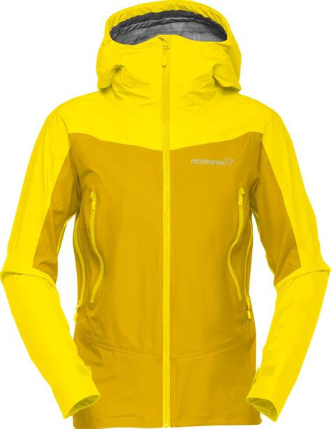 Norrona Falketind Gore Tex Jacket W S Blazing Yellow Sulphur Dames