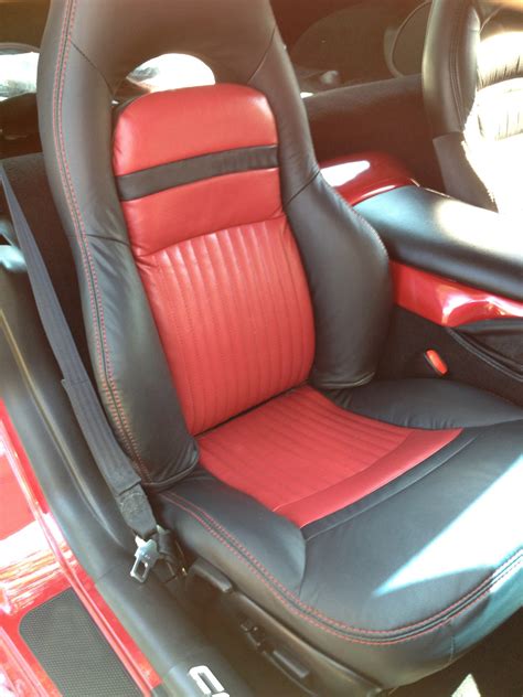 1997 2004 C5 Corvette Synthetic Leather Seat Covers Black Firethorn