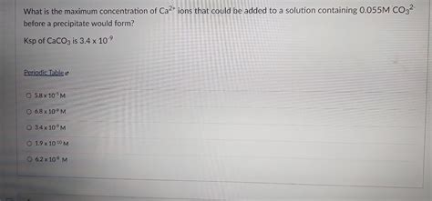 Solved If The Molar Solubility Of Manganese II Hydroxide Is Chegg