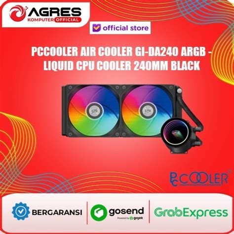 Promo PCCOOLER Air Cooler GI DA240 ARGB LIQUID CPU COOLER 240mm Cicil