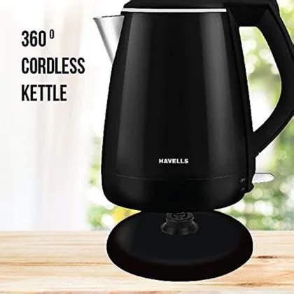 Havells Aqua Plus 1500W Electric Kettle Double Wall Kettle 1 2L Black