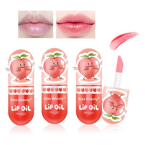 3Pcs Temperature Color Change Lip Gloss Set - Hydrating Clear Lip Oil ...