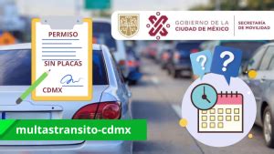 Qué días no circulan los permisos sin placas en CDMX Multas de