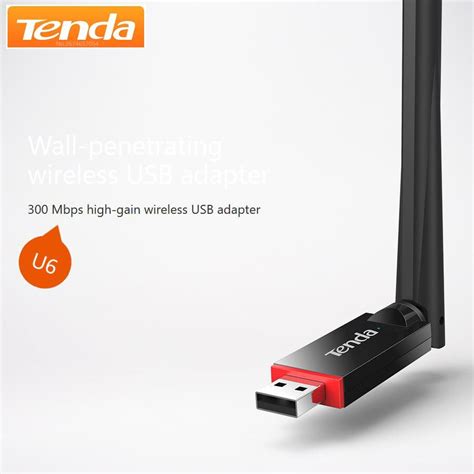 Tenda U6 Wireless Usb Network Adapter Card 300mbps Wifi Networking Usb2 0 Station Mode Softap 1