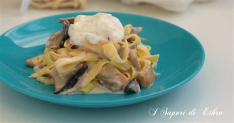 Tagliatelle Ai Funghi Cardoncelli E Stracciatella I Sapori Di Ethra