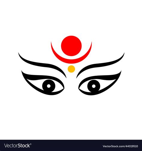 Shakti face icon lord durga Royalty Free Vector Image