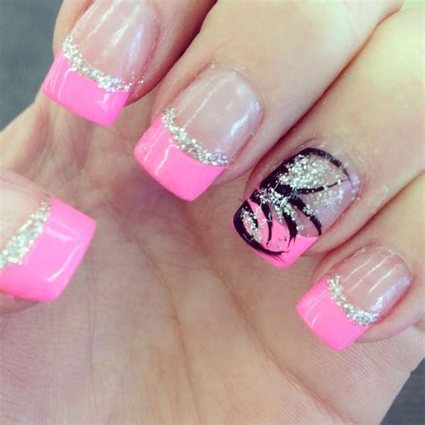 The Best 29 Glitter Pink French Tip Nail Designs Learnfoolcolor